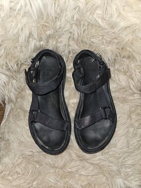 Teva Men's Black Open-Toe Hook-and-Loop Sandals